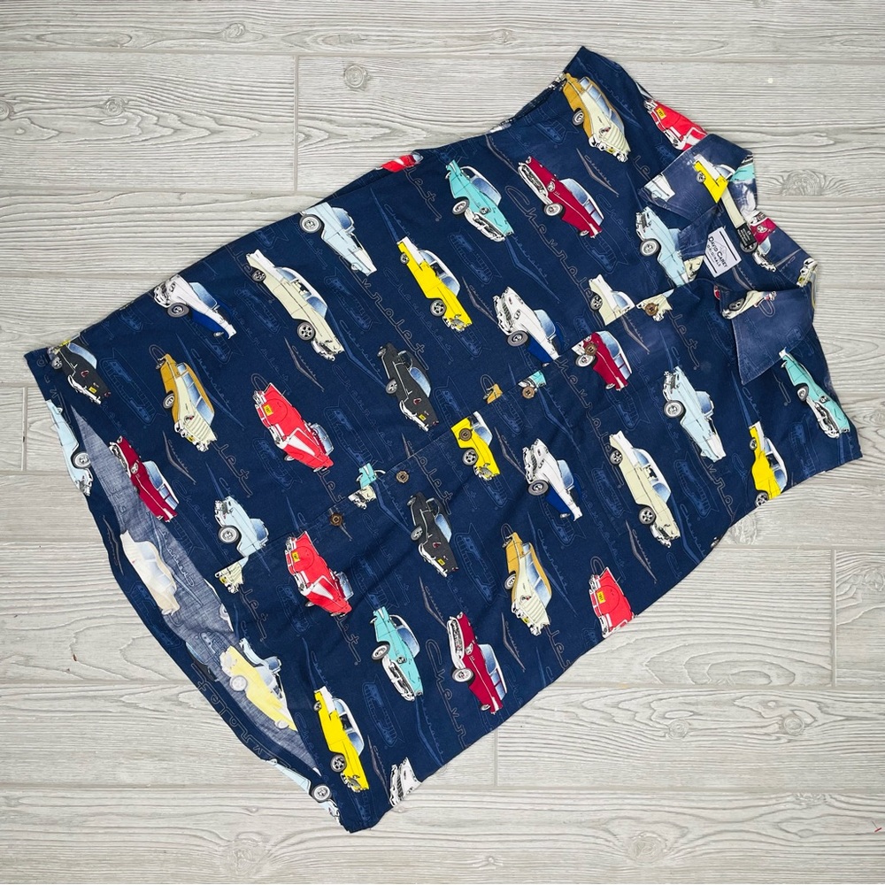 Vintage David Carey Originals Chevrolet cars Mens Shirt XXL graphic 90s